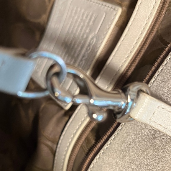 Chic Yellow green Leather coach gallery Tote Bag - Picture 3 of 6